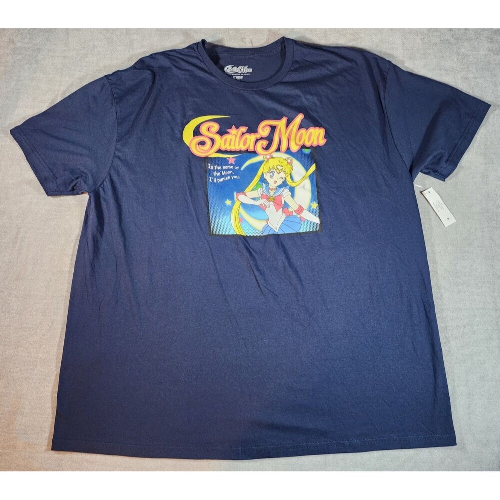 Sailor Moon Anime Graphic T-Shirt 3XL Japanese Manga Crystal Power Tee